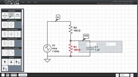 Online circuit simulator & schematic editor .